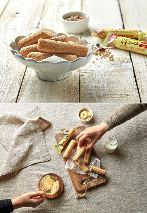 Korean Premium Multi Whole Grain Baked Crispy Rolls 180g...
