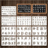 10 Pieces Old English Stencil Template 1 and 2 Inch Reusable Gothic Letter Stencils, Plastic Numbers Stencils, Gothic Font Stencils for Notebook J...