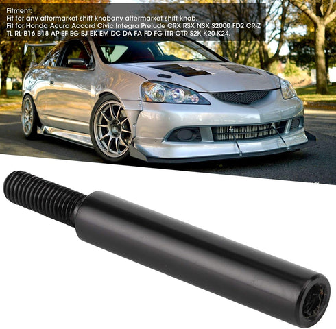 Car Shift Knob Extender, 3in Long, M10 x 1.5 Manual Gear Shifter Lever Extension, Aluminium Alloy, Fit for Acura for Accord for Civic...