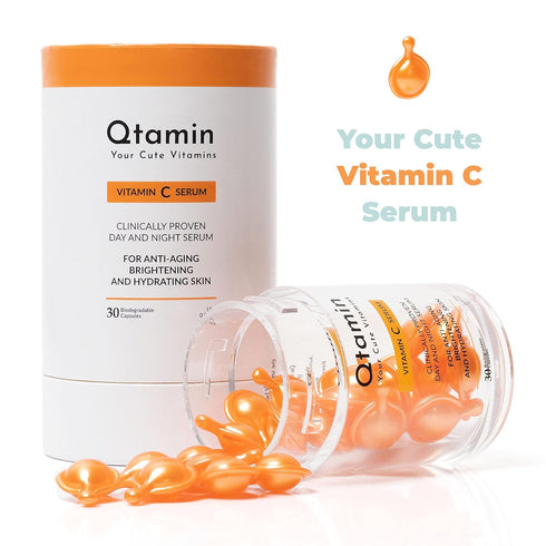 Vitamin C Capsules for Face - Portable Face Serum Capsules | Vitamin C Serum Capsules for Face Moisturising, Anti-Aging, & Brightening (30 Count -...
