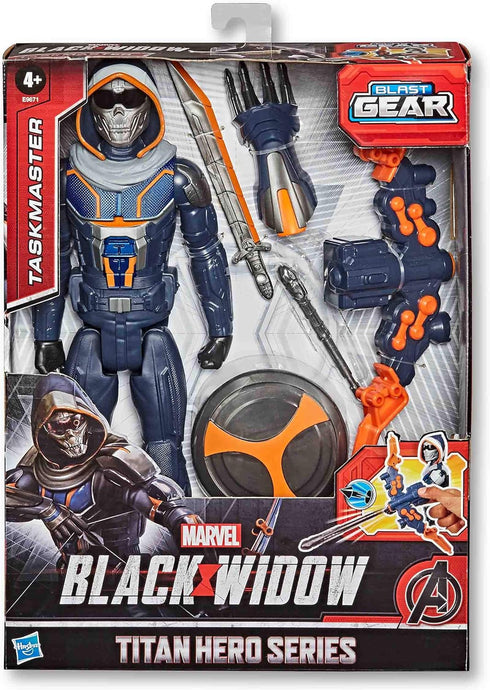Marvel Black Widow Titan Hero Series Blast Gear Taskmaster Action Figure, 12-Inch Toy, with Launcher and Projectiles, Ages 4 and Up...
