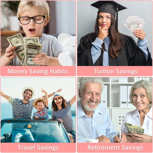 100 Envelopes Money Saving Challenge Binder - A5 Budget Binder with Cash Envelopes - $5,050 Saving Challenge Planner Book (Pink)...