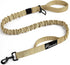 OutdoorMaster Bungee Dog Leash, Heavy Duty Dog Leash with Shock Absorption, 2 Padded Handles Training Leash, Improved Dog Safety and Comfort - Kha...