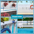 2PCS Adjustable Pool Pole Hangers, Metal Fence Hooks Pool Tool Holder for Telescopic Poles Skimmers Vacuum Hose Nets Brushes Swimming Pool Accesso...