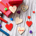 Blulu 500 Pieces Wood Heart Cutouts 0.3 inch/0.4 inch/0.5 inch/ 0.8 inch/1 inch Unfinished Wooden Slices Blank Heart Embellishments Ornaments for ...