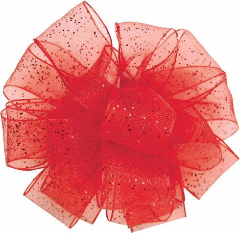 Offray, Red Wired Edge Cosmic Glitz Craft Ribbon, 1 1/2-Inch x 9-Feet...