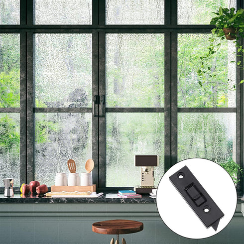 GORGECRAFT 2 Pairs Tilt Latch Replacement Window Parts and Hardware Locks Plastic Construction Snap-in 2 Hole Center Spacing Sliding Lock Replacem...