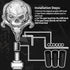 Shift Knob Automatic Skull Shape Universal Gear Knob Replacement with 3 Adapter Silver...