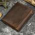 Men's Tri-fold Vintage Biker Cowhide Top Grain Leather Steel Chain Wallet,Snap Closure...