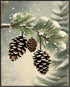 Posterizer 1 pcs-pinecones in snowey winter nature 7-Holiday Poster Collection-Landscape & Nature Art-Living Room Bedroom Decor- unframed wall art...