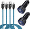 Dual USB Car Charger with Fast Charge Type C USB C Cable Compatible for Moto G Power,G Stylus,G Fast,G7 G8 G9 Play Power Plus,G7 Supra,G6 Plus,Sam...