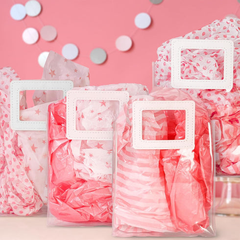 MR FIVE 60 Sheets Metallic Pink Tissue Paper Bulk,20" x 28",Pink Tissue Paper for Gift Bags,DIY and Craft,Pink Gift Wrapping Tissue Paper for Grad...