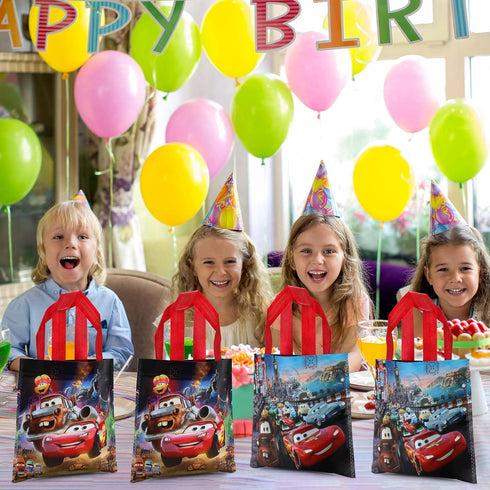 Tawekel 24Pack Lightning Mc Party Gift Bag - Cartoon Cars Waterproof Handbag Packaging Bag Party Supplies for Birthday Party School Activities Out...