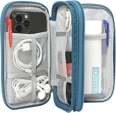 2 Pack Cord Organizer Travrel Bag, Electronic Organizer Travel Case, Water Resistant Electronic Accessories Pouch for Cable, Cord, Charger, Phone,...