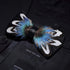 RBOCOTT Handmade Feather Pre-tied Bow tie and Brooch Sets for Men...