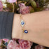 4 Pack Evil Eye Bracelets Pack for Women 14K Gold Plated Blue Evil Eye String Protection Bracelet Aesthetic Jewelry...