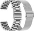 TRUMiRR Silver Band Sets for Fossil Women's Gen 5 Carlyle/Garrett/Julianna Smart Watch, 22mm Solid Stainless Steel Metal + Mesh Watchband Quick Re...