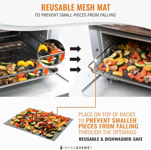 Toaster Oven Air Fryer Reusable Mats Accessories 10 x 12, Compatible with Cuisinart, Breville, Black and Decker + More, Non-Stick, Easy Clean, Foo...