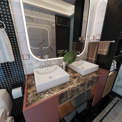 Brown Marble Contact Paper for Countertops Waterproof Marble Wallpaper Peel and Stick Countertops Kitchen Countertop Contact Paper for Cabinets Dr...