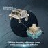 GATERON Lunar Probe Dual-Rail Switches,5 Pin 45gf Linear Pre lubed Shaft core touch bottom HIFI sound Switches for MX Mechanical Keyboard(Lunar Pr...