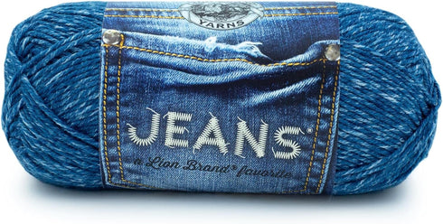 Lion Brand Yarn, Soft Jeans Yarn for Crocheting and Knitting, Stonewash, 1 Pack...