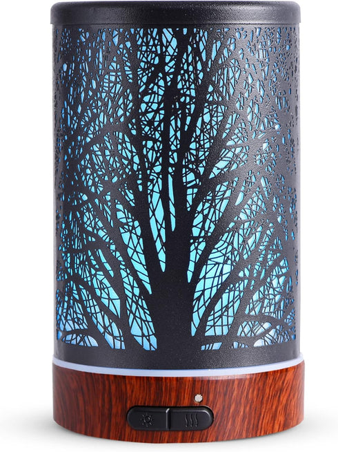 Essential Oils Diffuser,150ML Aromatherapy Diffuser,Gifts for mom,Metal Cool Mist Humidifier with 7 Colors Lights Waterless Auto Off Air Diffusers...