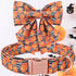 Maca Bates Halloween Pumpkin Dog Collar with Bow Bowtie for Dogs Sailor Bow Tie Adjustable Breakaway Cute Collars Accessories Fall Gift for Small ...