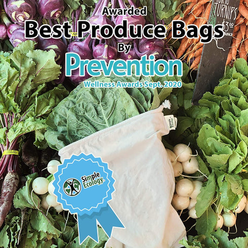 Reusable Grocery Produce Shopping and Storage Bags, Organic Cotton Muslin, XLarge 3 pack...