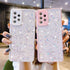 Compatible with Samsung Galaxy S21 Case for Women Girls,Soft Slim Fit Full-Around Protective Cute Clear Sparkly Bling Star Phone Case Glitter Cove...
