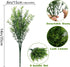 Artificial Plants Flowers Grass Shrubs 8 Pack No Fade Faux Plastic Flowers Outdoor for Farmhouse Garden Porch Patio Indoor Wedding Decoration Gree...