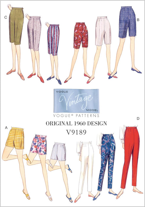 Vogue Patterns Misses' Shorts and Tapered Pants, 14-16-18-20-22", Orange...