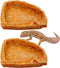 2 Pack Corner Reptile Water Dish Food Bowl Bearded Dragon Bowls, Reptile Food Bowl for Hermit Crab Bearded Dragon Lizard Gecko Frog Tortoise...