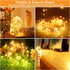 Solar Fairy Lights Outdoor Waterproof,39.4ft 120LED Solar String Lights for Outside 8 Modes 2 Packs for Patio Backyard Garden Deorations Warm Whit...