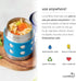 LunchBots Thermal 8 oz Triple Insulated Thermos - Hot 6 Hours or Cold 12 Hours - Leak Proof Thermos Soup Jar - All Stainless Interior - Navy Lid -...