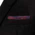 S&W SHLAX&WING Paisley Mens Tie Blue Red Matching Pocket Square Only...