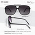 NYS Collection Square Aviator Sunglasses Womens Mens 70s Double Bridge Large Frame...
