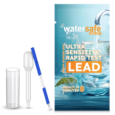 Watersafe® Advanced Lead in Drinking Water Test Kit – Lead Detection at 5 PPB - DIY at Home Water Lead Test Kit for Tap or Well Water – 8 Minute T...