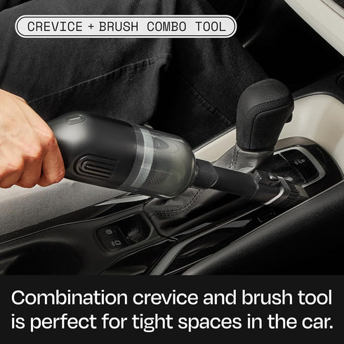 BUFF Cordless Handheld Vacuum, Rechargeable Car Vacuum Cleaner with Combo Crevice and Brush Tool Included, for Home, Office, Car, Pets - Black...