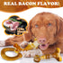 Apasiri Dog Toys, 3-Pack Indestructible Dog Chew Toys for Aggressive Chewers, Bacon Flavored Tough Dog Bones Chew Toys for Super Chewer, Tough Dog...