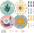 FREEBLOSS 4 Set Tarot Style Embroidery Kit for Beginners Cross Stitch Kit with Instructions Full Kit of Embroidery Cloth Embroidery Hoops 12 Color...