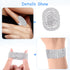Fumete 4 Pcs Rhinestone Jewelry Set Bling Diamond Choker Necklace Bracelet Ring Earrings Set for Women Party Costume Jewelry...