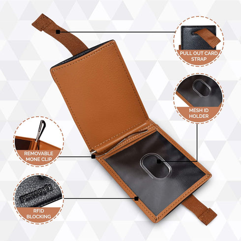 RFID Blocking Bifold Slim Vegan Leather Minimalist Front Pocket Wallets for Men Money Clip...