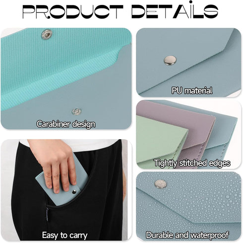 3 PCS Cash Envelope Wallet Cash Money Pouch PU Leather Reusable Budget Envelope Cash Envelope Cash Stuffing Wallet Cash Tip Envelopes Cash Wallet ...