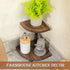 Tikea Decorative Wood Riser for Display, 2-Tier Rustic Corner Shelf for Kitchen Bathroom Counter Decor, Pedestal Stand for Soap Dispenser, Candle ...