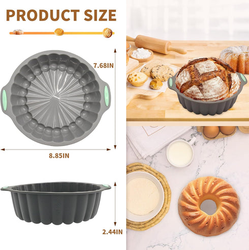 2PS Silicone Cake Mold,Non-Stick 7-inch Food Grade Silicone Cake Mold for Baking Cheese Cakechocolate Cake, Rainbow Cake And More....