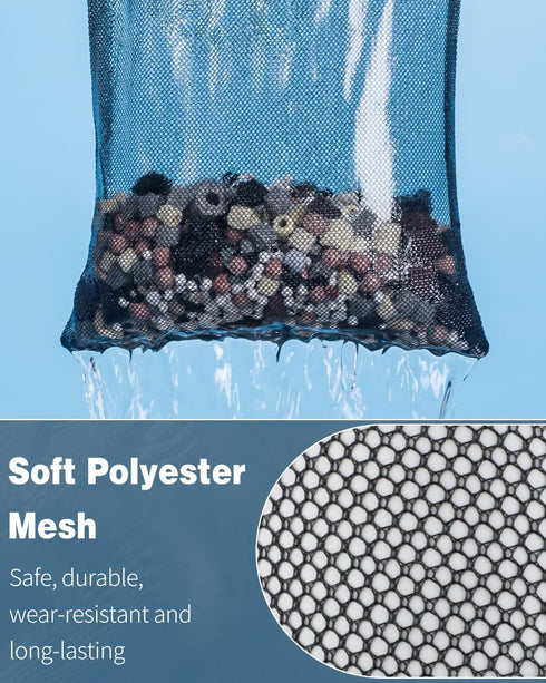 Pawfly 8 Pack Aquarium Filter Media Bags, Fine Mesh Filter Bag with Plastic Zipper Aquarium Media Bag for Activated Carbon, Bio Filter Balls and F...