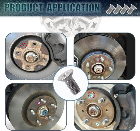 8PCS Stainless Steel Retaining Screws for Front and Rear, Stainless Steel Brake Disc Rotor Screws, 936-000-601-40-H, Compatible with Acura, Honda,...