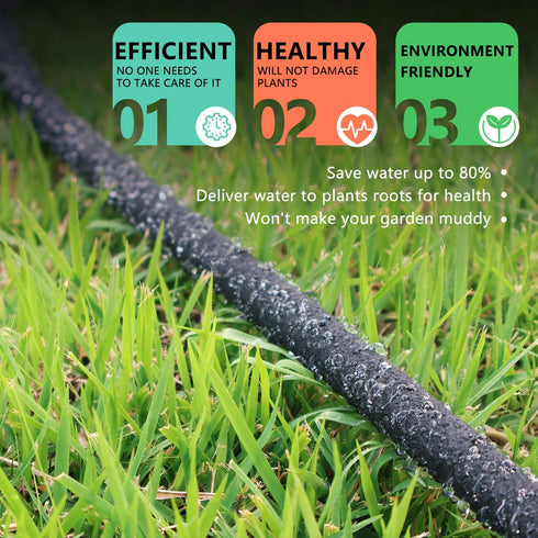 1/2’’ Soaker Hose 10 Ft 15Ft, Soaker Hose for Foundation Watering, Garden Soaker Hose 25 Ft 50 Ft 100 Ft Drip Hoses for Garden Drip Garden Hose Ir...