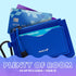 MOXYO Urban Women's Card Holder, Secure 6-Card Minimalist Wallet with Coin Pocket, Silicon Front Pocket for ID (Blue)...