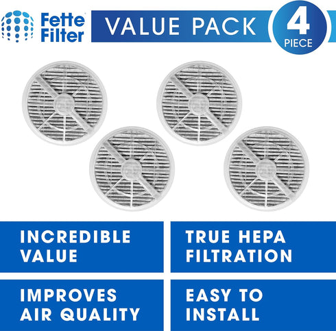 Fette Filter - True HEPA Replacement Filters with Activated Carbon Compatible with Fridababy, Meleden, RIGOGLIOSO GL-2103 Air Purifiers and JINPUS...